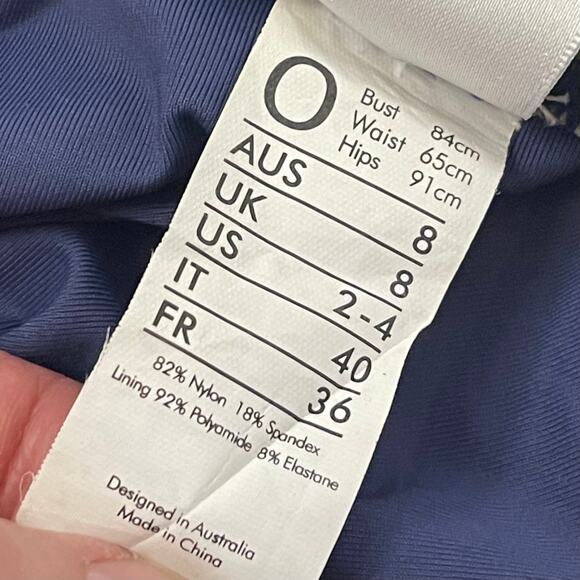 Zimmermann One Piece Swimsuit - Halter Neck Removable Tie - Blue - Size 2-4 - Picture 6 of 6